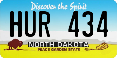 ND license plate HUR434