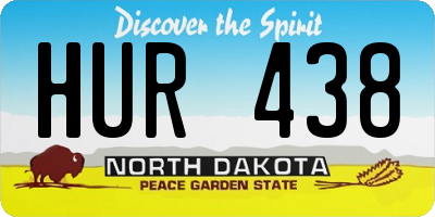 ND license plate HUR438