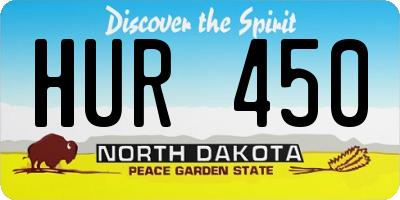 ND license plate HUR450