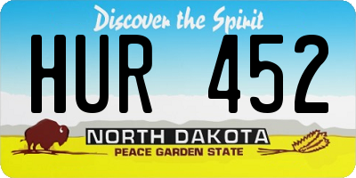 ND license plate HUR452