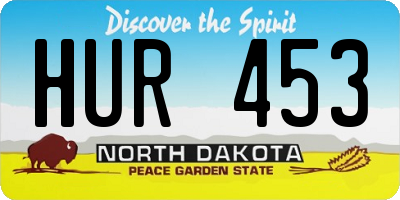 ND license plate HUR453