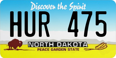 ND license plate HUR475