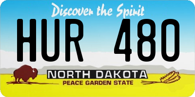 ND license plate HUR480