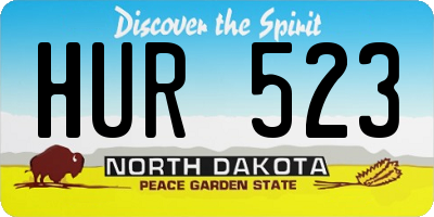 ND license plate HUR523