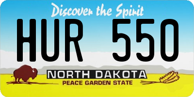 ND license plate HUR550