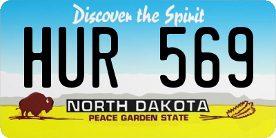 ND license plate HUR569
