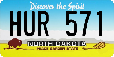 ND license plate HUR571
