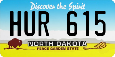 ND license plate HUR615