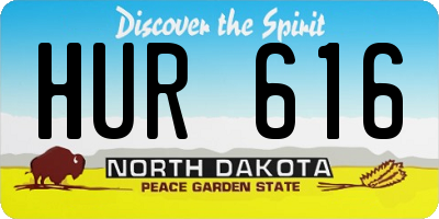 ND license plate HUR616