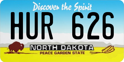 ND license plate HUR626