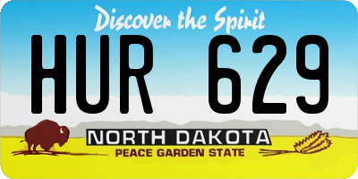 ND license plate HUR629
