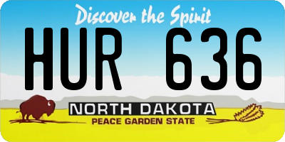 ND license plate HUR636