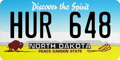 ND license plate HUR648