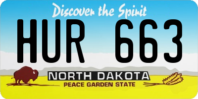 ND license plate HUR663