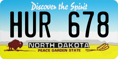 ND license plate HUR678