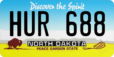 ND license plate HUR688