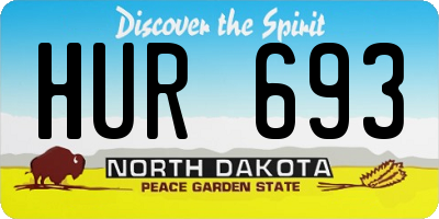ND license plate HUR693