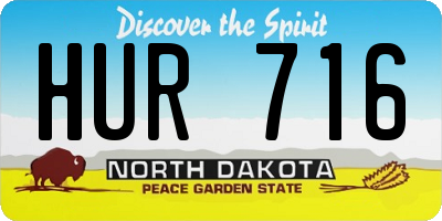 ND license plate HUR716