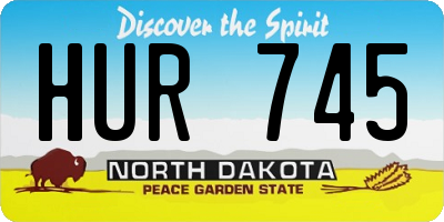 ND license plate HUR745