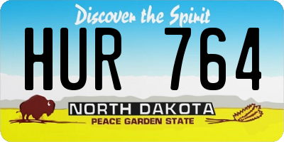 ND license plate HUR764