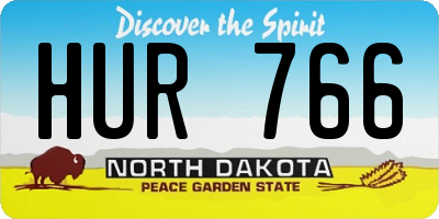 ND license plate HUR766