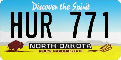ND license plate HUR771