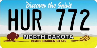 ND license plate HUR772