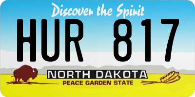 ND license plate HUR817