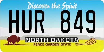 ND license plate HUR849