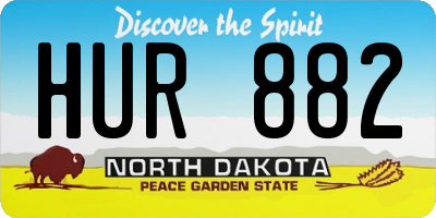 ND license plate HUR882