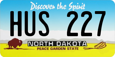 ND license plate HUS227