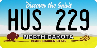 ND license plate HUS229