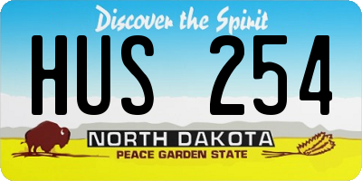 ND license plate HUS254