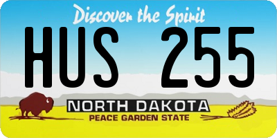 ND license plate HUS255