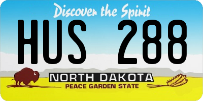 ND license plate HUS288