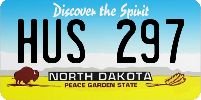 ND license plate HUS297