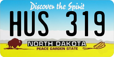 ND license plate HUS319