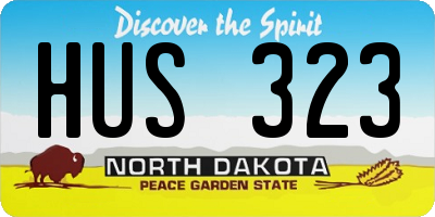 ND license plate HUS323
