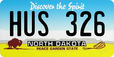 ND license plate HUS326