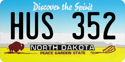 ND license plate HUS352