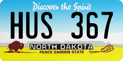 ND license plate HUS367
