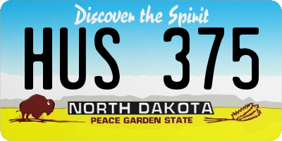 ND license plate HUS375