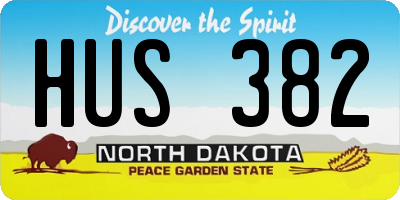 ND license plate HUS382