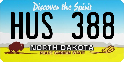 ND license plate HUS388