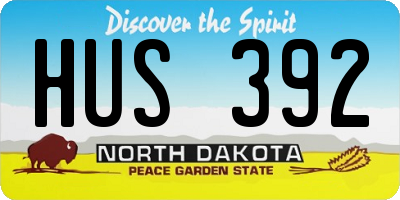 ND license plate HUS392