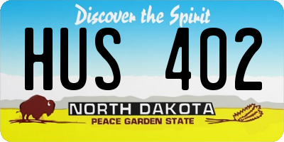 ND license plate HUS402