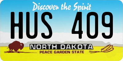 ND license plate HUS409