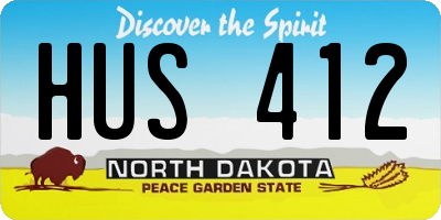 ND license plate HUS412
