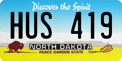 ND license plate HUS419
