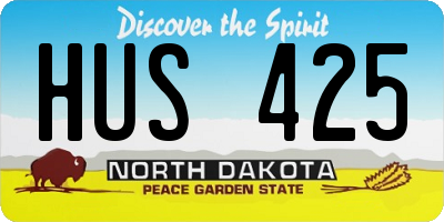 ND license plate HUS425
